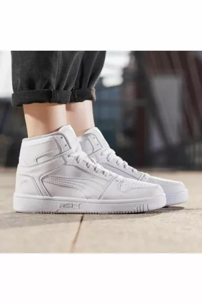 Rebound Hi Damen Weiß Knöchel Sneaker Sneaker Turnschuhe Turnschuhe Turnschuhe