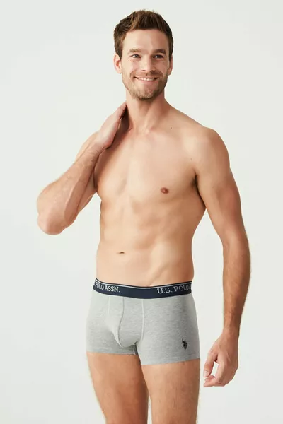 Men's Navy Blue - Grey Melange - Indigo 3 pcs Boxer 