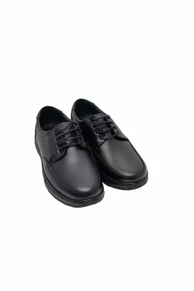 الرجال جلد طبيعي الترا مريحة هلام الدانتيل متابعة الأسود عارضة أبي أحذية Bva-3