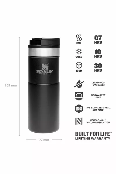 Tasse thermos unisexe The Neverleak™ Tasse de voyage .l / oz M.black