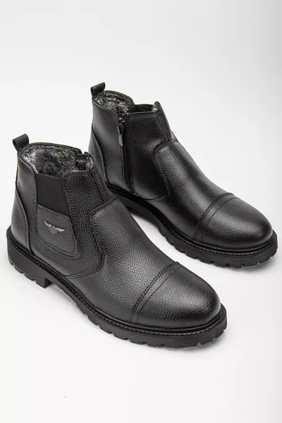 Wasser- und kältebeständige Winter-Outdoor-Stiefel aus Pelz mit Reißverschluss