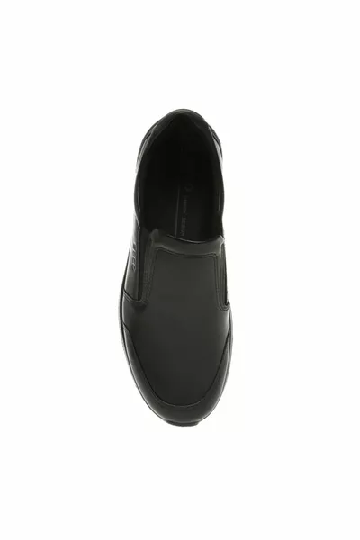 جلد أسود أحذية رجالية كاجوال Irvıng أسود سانتياغو