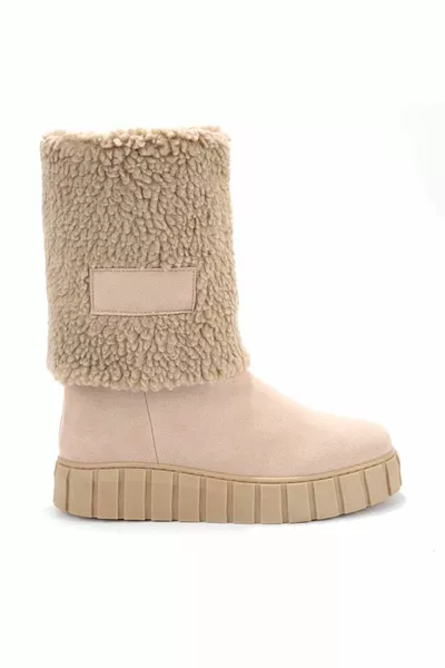 أحذية نسائية من جلد الغزال البيج 