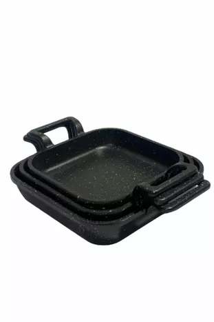 Eda Casting Гранитное покрытие Набор квадратных полок из 3  см -  см