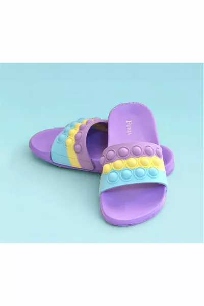 Popit Mädchen Hausschuhe / Strand / Meer Hausschuhe Weiche Eva Hausschuhe, Popit Spielzeug mit Riemen