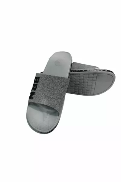 للجنسين Brn  رمادي غير قابل للانزلاق وحيد شاطئ البحر مسبح النعال اليومية للمشي لمسافات طويلة