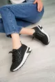 Yeni Sezon Bağcıksız Taşlı Triko Kadın Sneaker 