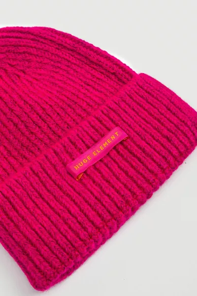 Huge Beanie Small Tag Dark Pink
