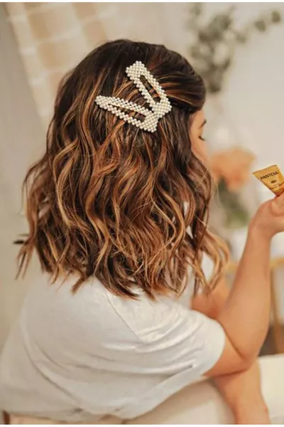 Fermoir à pression latéral double perle