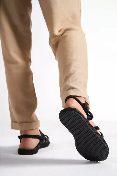 Мъжки сандали с джапанка черен