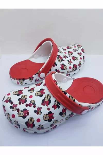 Donna Rosso Chiuso Anteriore Croce Medico Infermiera Cuoco Pantofole Casual