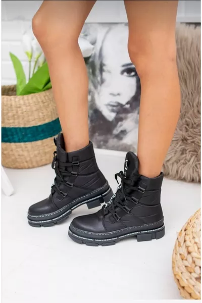 أسود اللون المظلة المواد المرأة أحذية الثلج