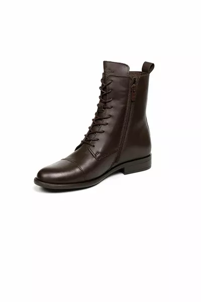 المرأة البني جلد طبيعي أحذية عارضة 