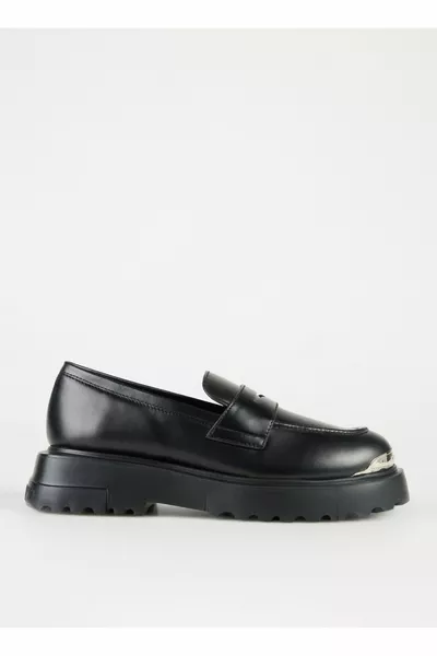 Mocassins Femme Cuir Noir L