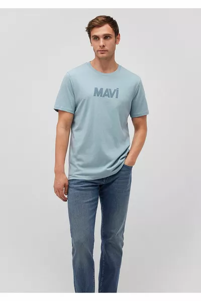 T-shirt con stampa con logo Slim Fit / Slim Fit 