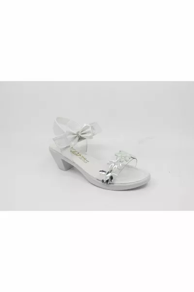 Transparante avondschoenen met stenen hakken voor meisjes met één bandje