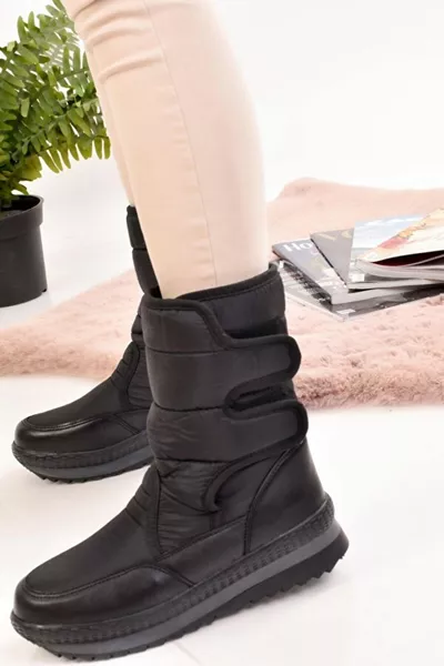 Unisex winter long fur snow boots