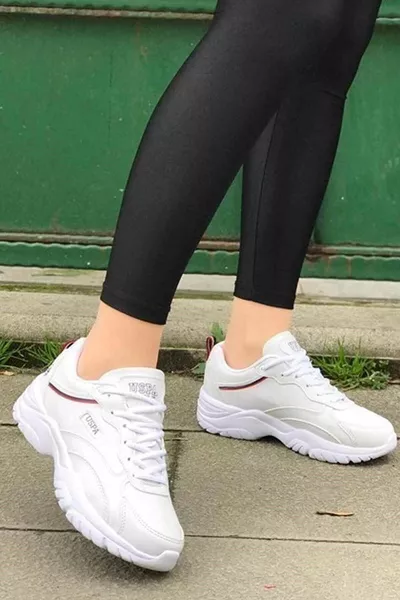 Us Polo Assn Femmes Semelle Haute Baskets Tracey Femmes Casual Sneakers Blanc