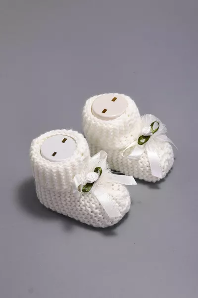 Трикотажные звенья Детские пинетки с цветочным принтом