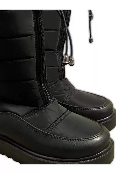 Зимние сапоги с толстой подошвой, внутренними перьями