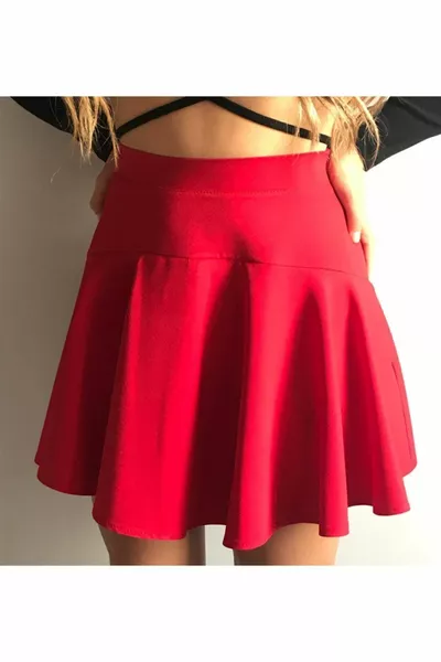 تنورة شورت قصير أحمر نسائي