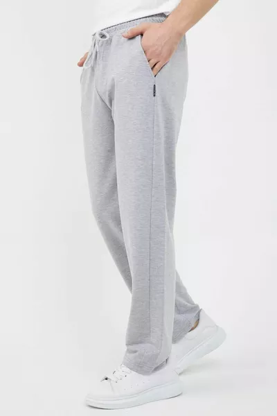 Grau-Marineblau Herren Straight Leg Comfortable Cut 2-teiliges Jogginghosen-Paket