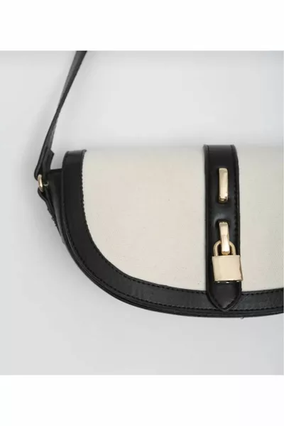 Black women's contrast crossbody bag