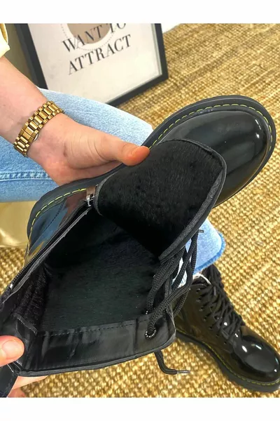 المرأة الأسود براءات الاختراع الأحذية الجلدية العظام البريدية الدانتيل متابعة سستة