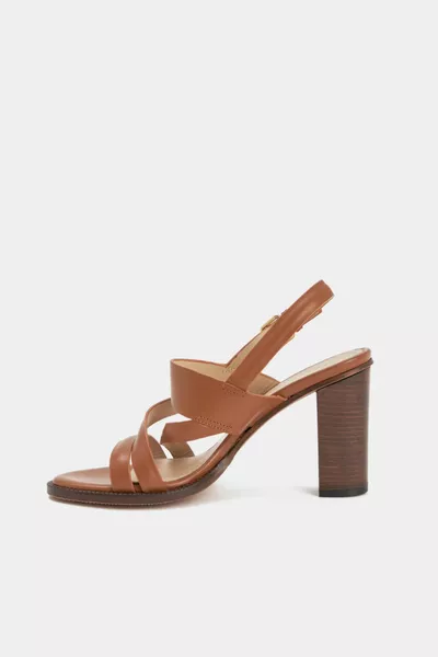 Tan Color Thick Heel Damenschuhe