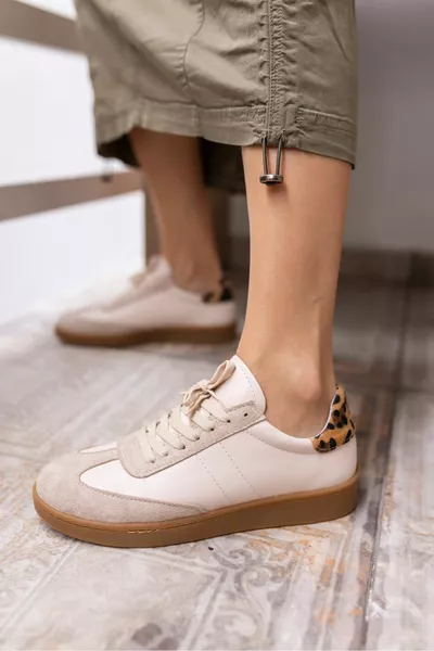 ستيبي نسائي بيج ليوبارد حذاء رياضي مزين