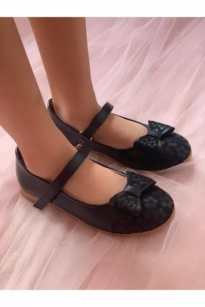 الأطفال القوس الأسود مفصلة شقق الباليه العظام