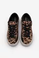 Kadın Sneaker Kalın Taban Bağcıklı Spor Ayakkabı Tales Taba Leopar