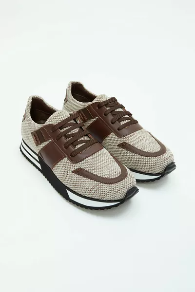 أحذية رجالية من الجلد الطبيعي / التريكو غير الرسمي   Erk Ayk 