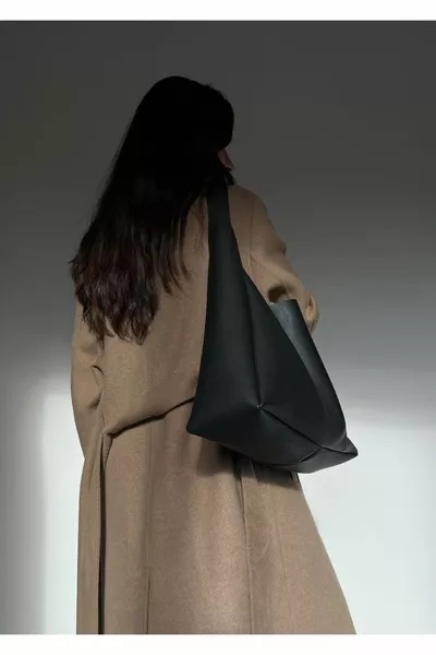 Women's Shopper Black Bag