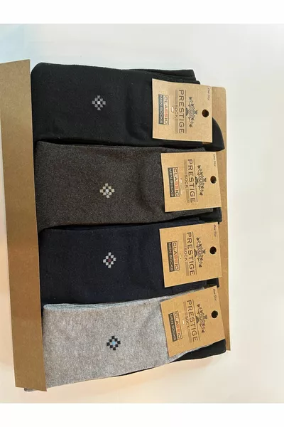  زوجا من الجوارب القطنية المختلطة منقوشة 4 مواسم للرجال