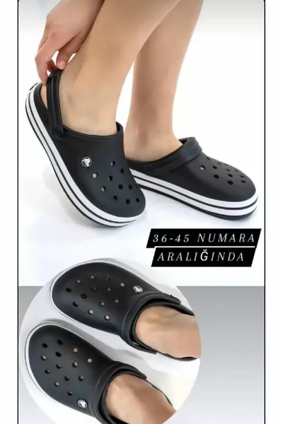 Croce Pantofole Nero Completo Ortopedico Marine Pool Medico Infermiera Cuoco Laboratorio Pantofole Giornaliero