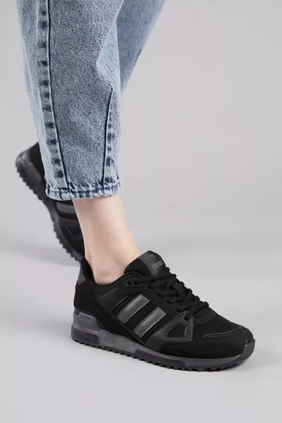 Baskets noires unisexes 