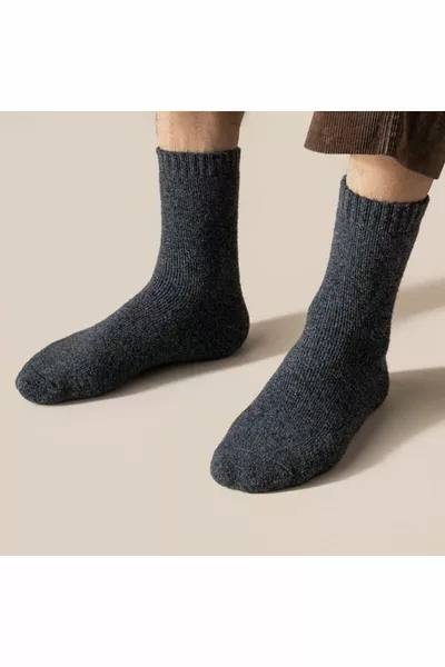 3 Paar mehrfarbige Herren Frottee Thick Winter Socken