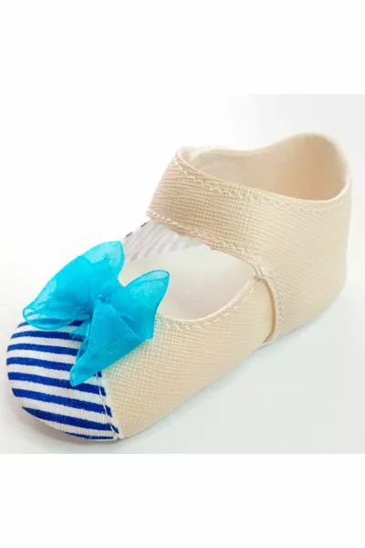 Blauwe Bow Baby Girl Schoenen