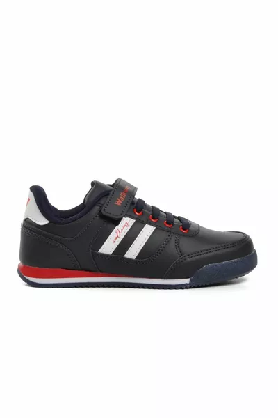 Effective PU-P Navy Blue Kids Sneakers
