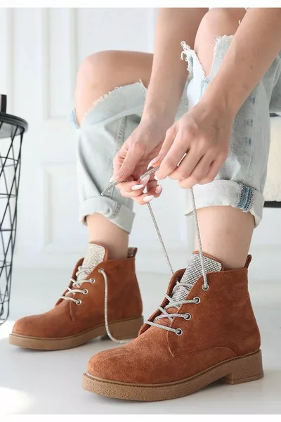 Oliw Tan замшевые ботинки на шнуровке