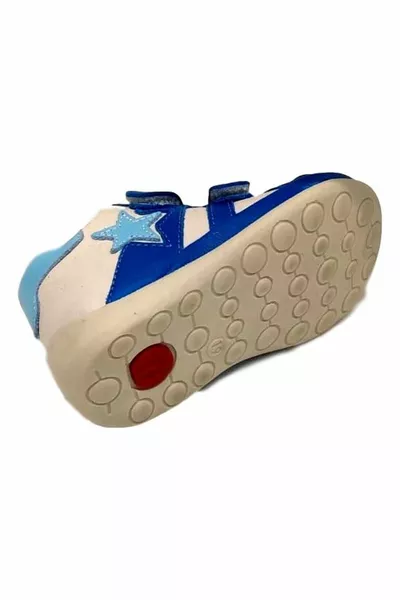  Кожаные ортопедические кроссовки для девочек / мальчиков First Step Синие