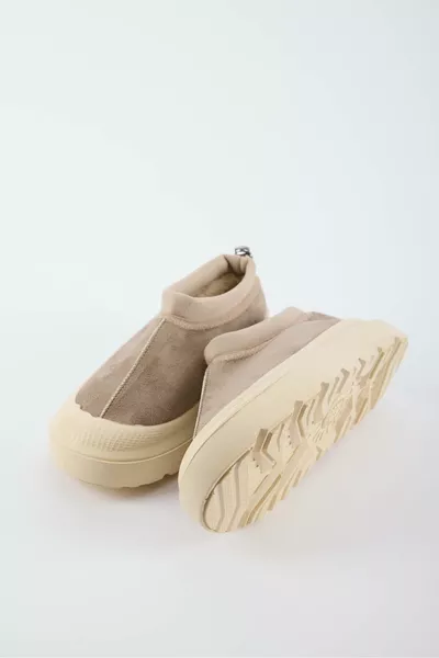 Poppy Suede Stivali Corti Da Donna Con Suola Piatta - CAMOSCIO BEIGE