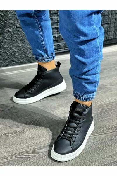  Ортопедична подметка с връзки Водо- и студоустойчиви ежедневни зимни мъжки спортни ботуши BT Black