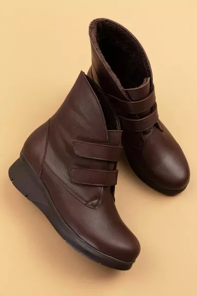 Bottes de mère en fourrure facile à porter pour femmes ell. - 