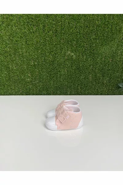 Baby Mädchen Lachs Farbe Schuhe mit Steinen