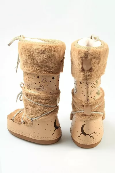 المرأة الشتاء للماء فو الفراء أحذية الثلج عارية 