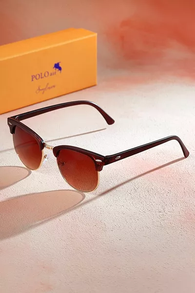 Women's Brown Gold Sunglasses C