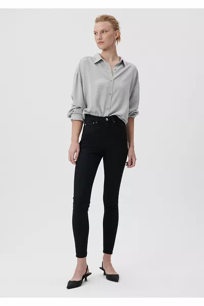 Serenay Gold Shape Zwarte Jeans 