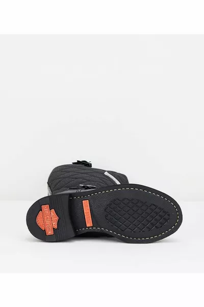 هارلي ديفيدسون لاكونيا هاي  حذاء جلدي أسود نسائي